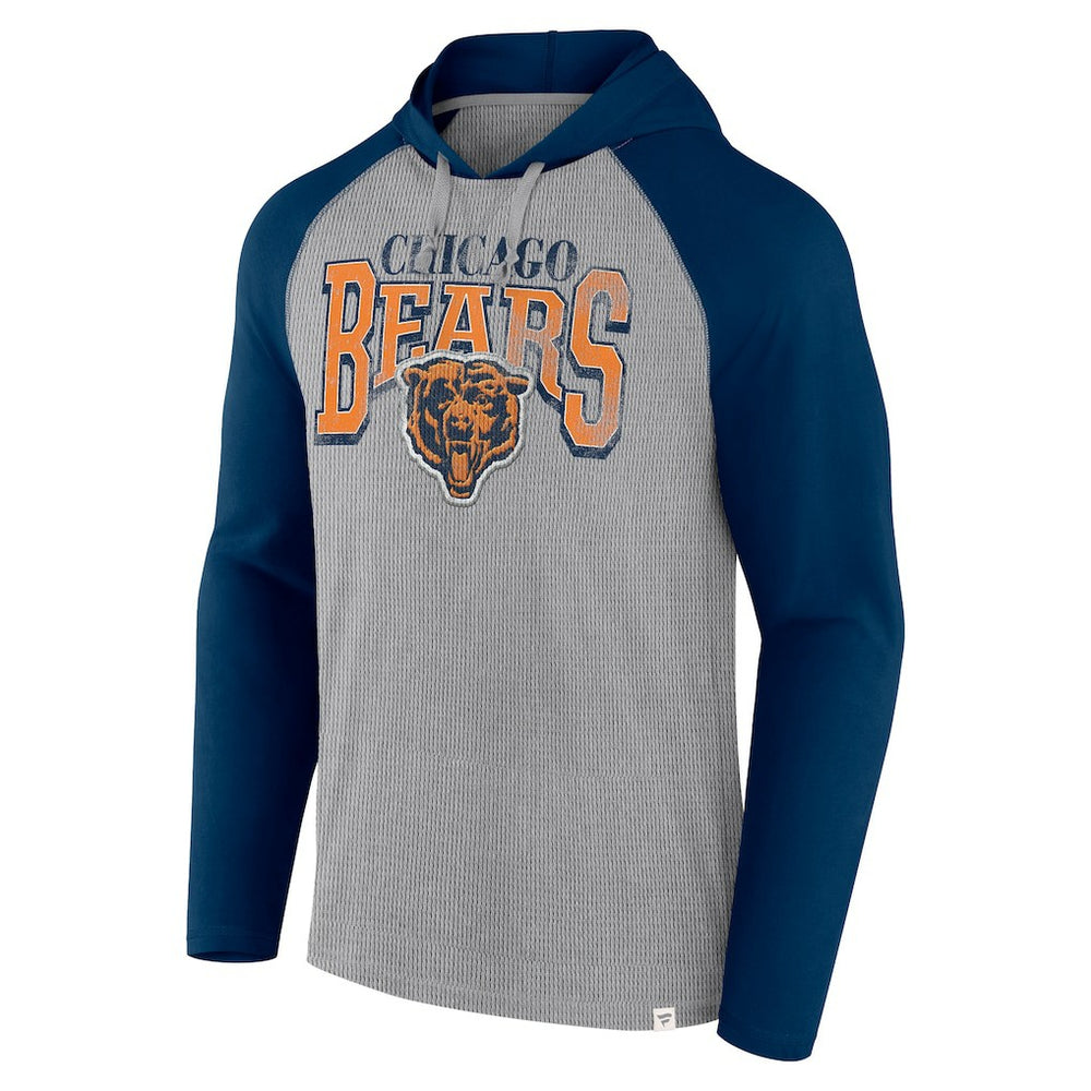 Chicago Bears Under Center Long Sleeve Hoodie T-Shirt - Gray/Navy online