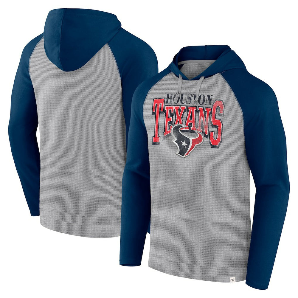 Houston Texans Under Center Long Sleeve Hoodie T-Shirt - Gray/Navy online