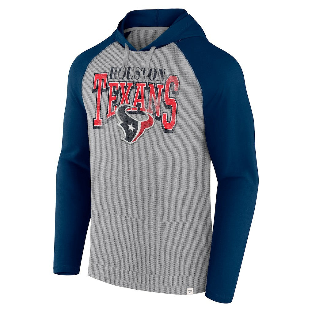 Houston Texans Under Center Long Sleeve Hoodie T-Shirt - Gray/Navy online