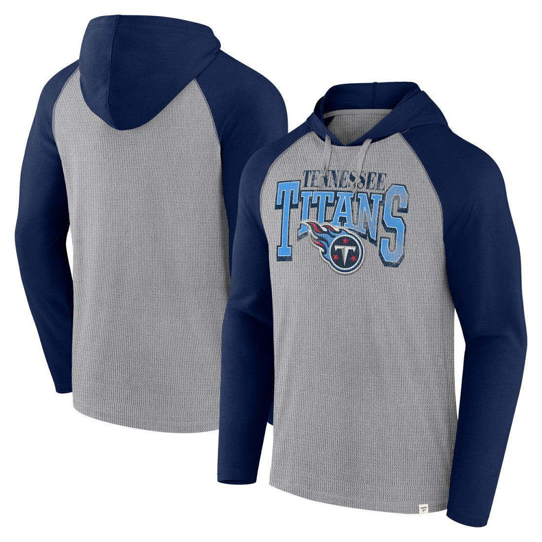 Tennessee Titans Under Center Long Sleeve Hoodie T-Shirt - Gray/Navy outlet