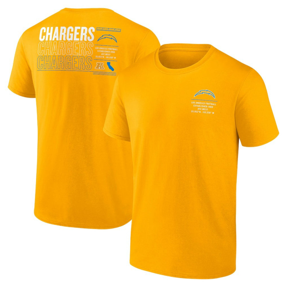 Los Angeles Chargers Repeat Stats T-Shirt - Gold for sale