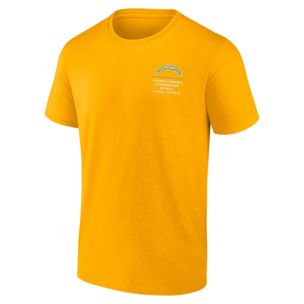 Los Angeles Chargers Repeat Stats T-Shirt - Gold for sale
