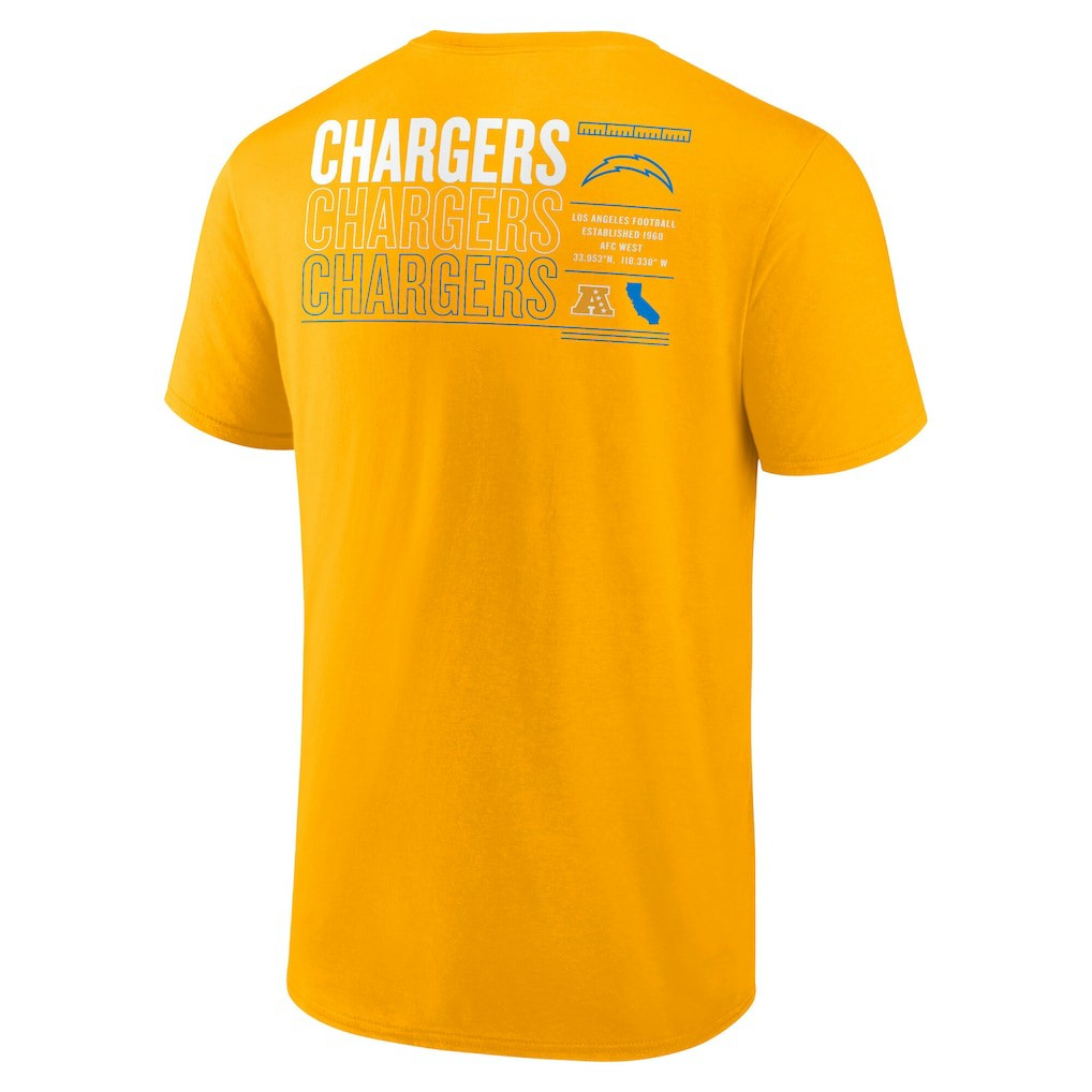 Los Angeles Chargers Repeat Stats T-Shirt - Gold for sale