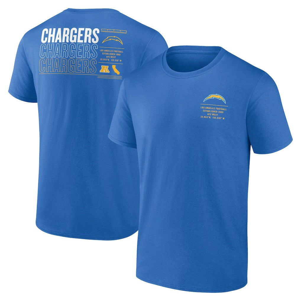 Los Angeles Chargers Repeat Stats T-Shirt - Powder Blue online