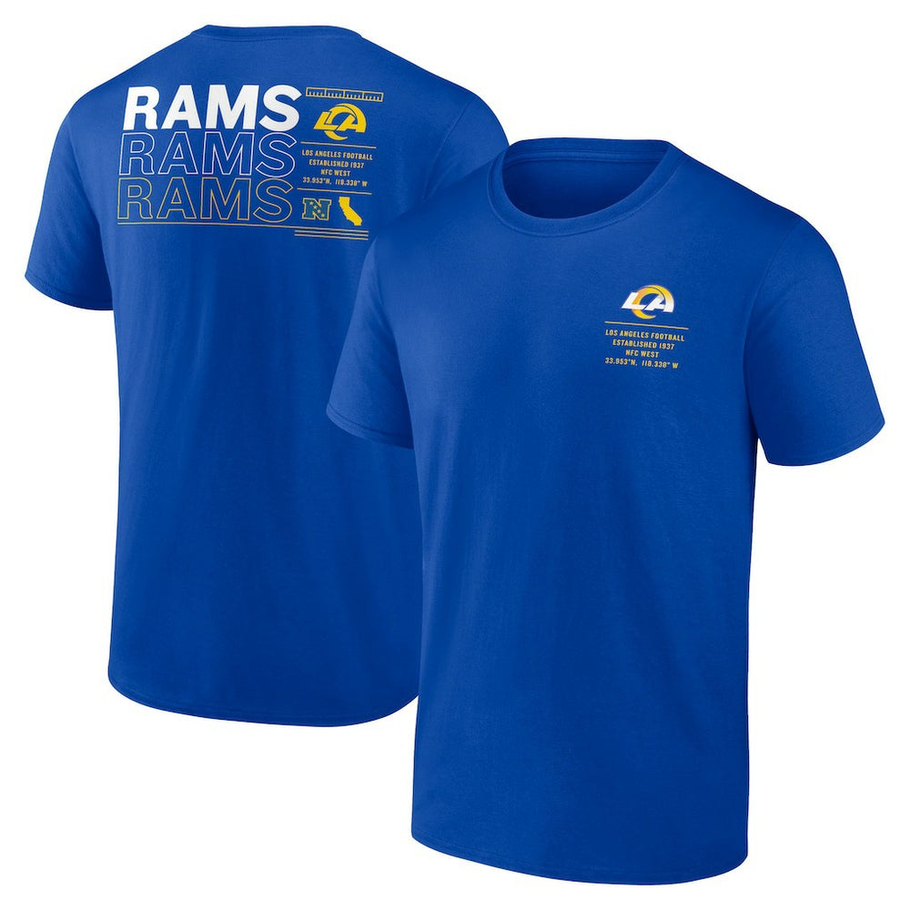 Los Angeles Rams Repeat Stats T-Shirt - Royal online