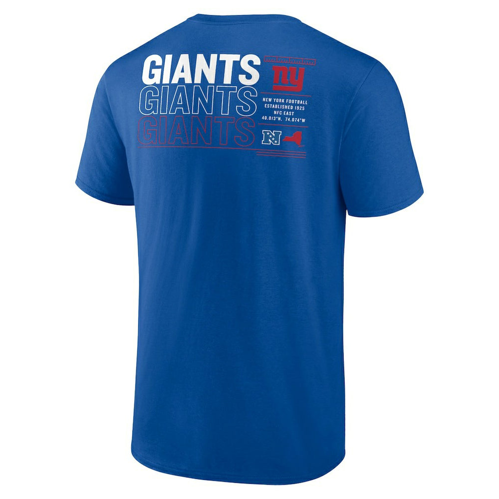 New York Giants Repeat Stats T-Shirt - Royal outlet