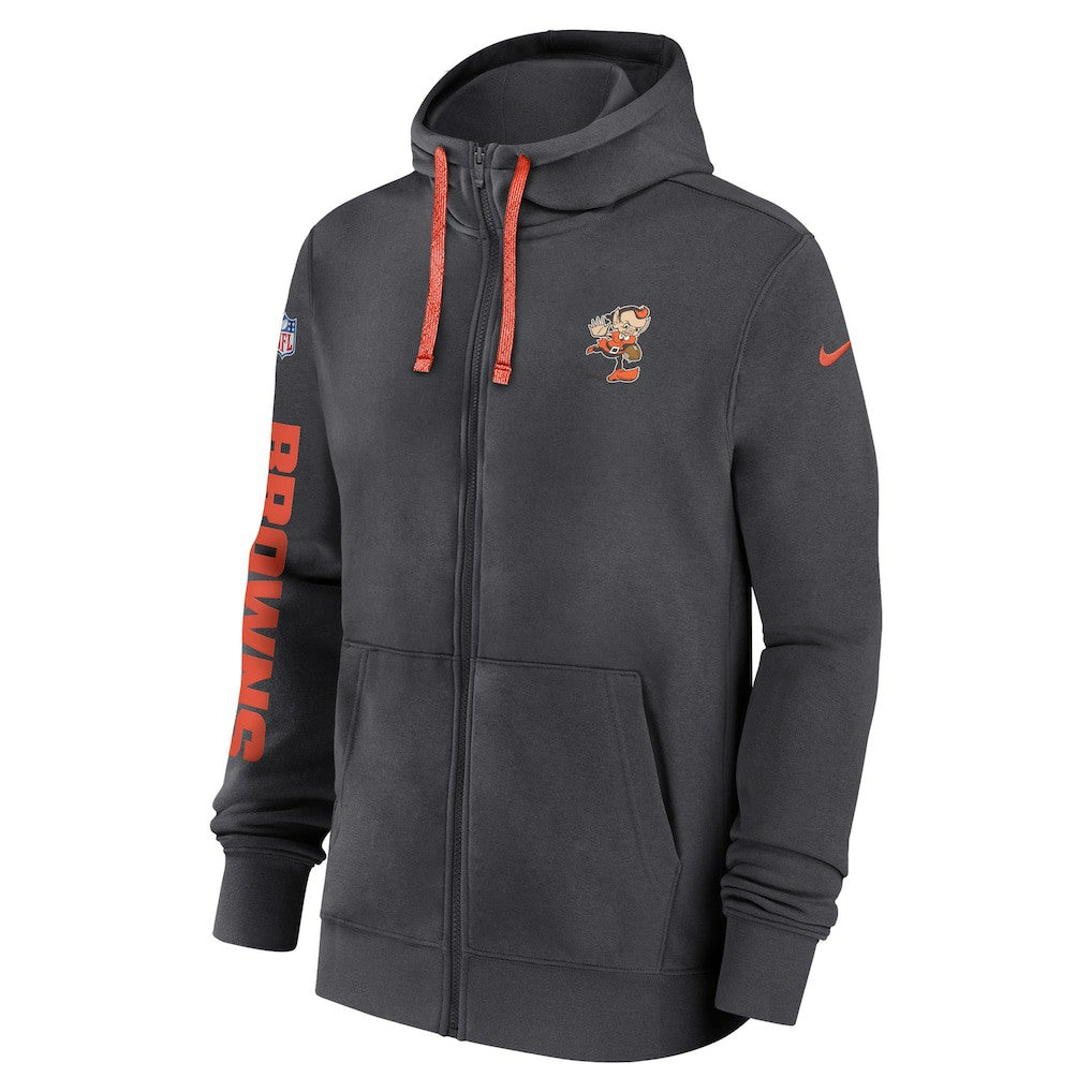 Cleveland Browns 2024 Sideline Club Full-Zip Hoodie - Anthracite | Nike sale