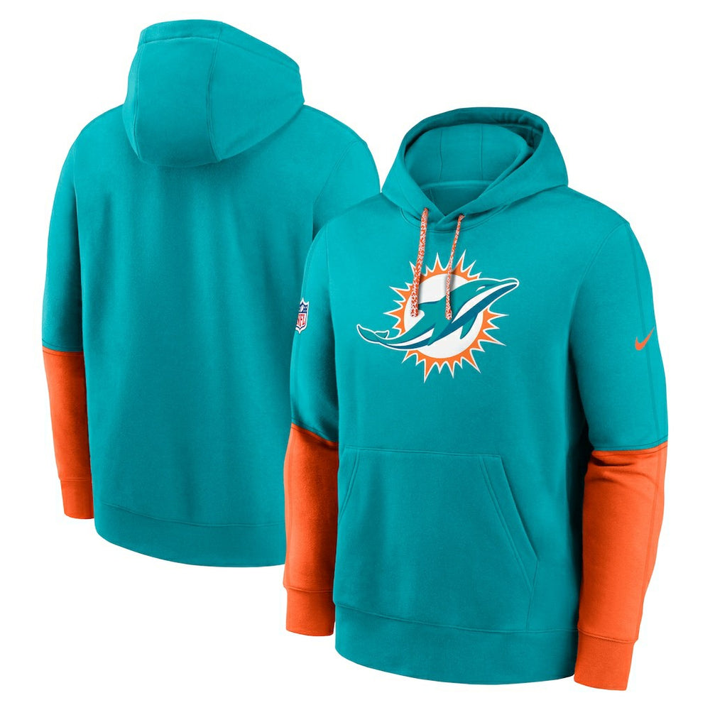 Miami Dolphins 2024 Sideline Club Pullover Hoodie - Aqua | Nike cheap