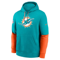 Miami Dolphins 2024 Sideline Club Pullover Hoodie - Aqua | Nike cheap