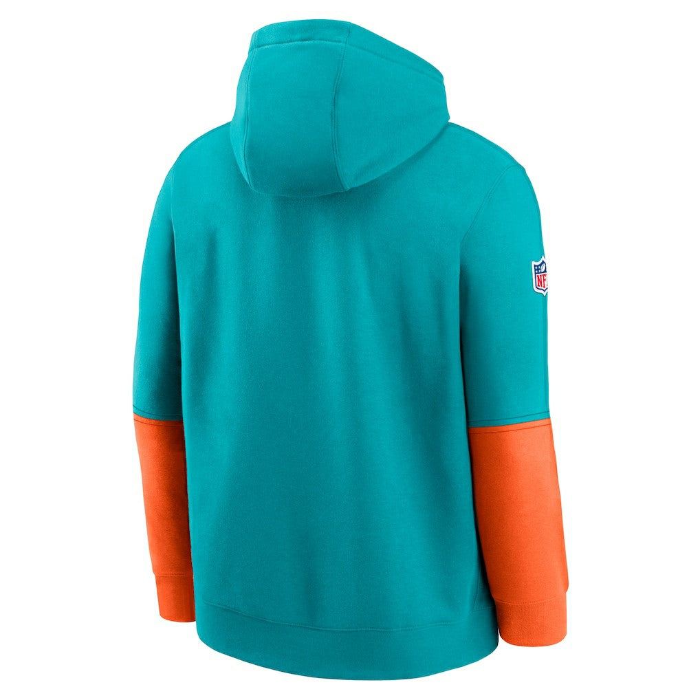 Miami Dolphins 2024 Sideline Club Pullover Hoodie - Aqua | Nike cheap