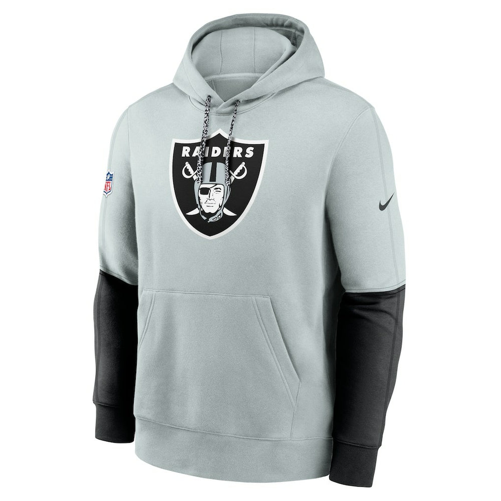 Las Vegas Raiders 2024 Sideline Club Pullover Hoodie - Silver | Nike sale