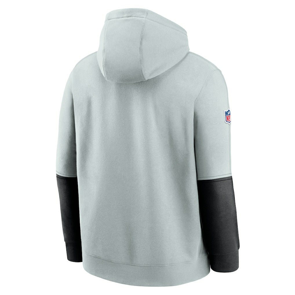 Las Vegas Raiders 2024 Sideline Club Pullover Hoodie - Silver | Nike sale