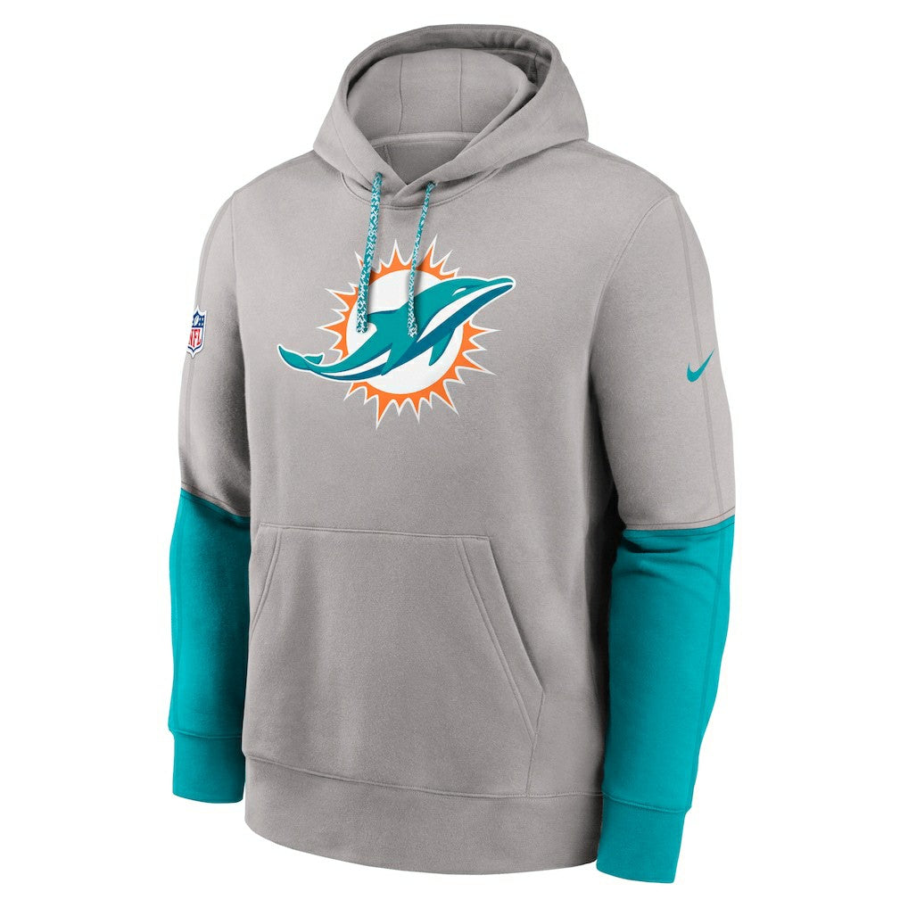 Miami Dolphins 2024 Sideline Club Pullover Hoodie - Gray | Nike cheap