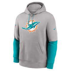 Miami Dolphins 2024 Sideline Club Pullover Hoodie - Gray | Nike cheap