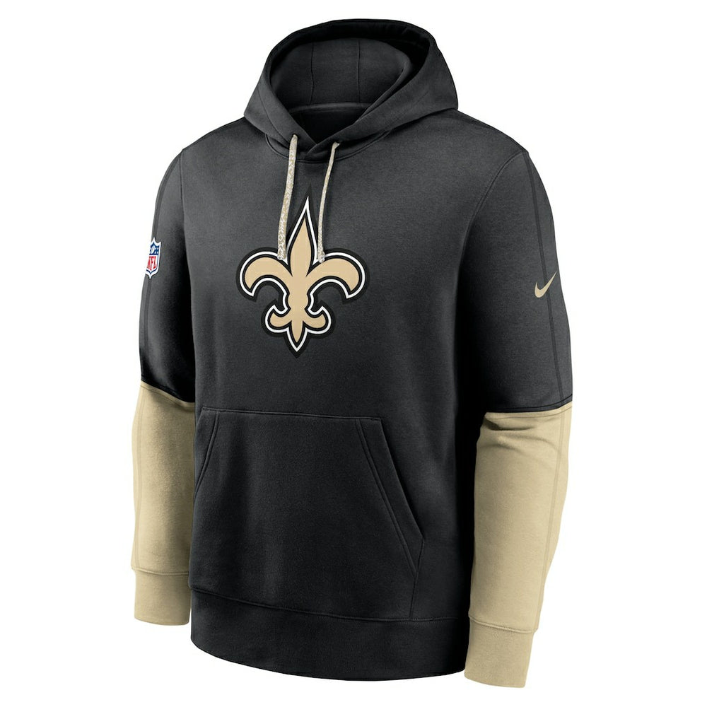 New Orleans Saints 2024 Sideline Club Pullover Hoodie - Black | Nike for sale