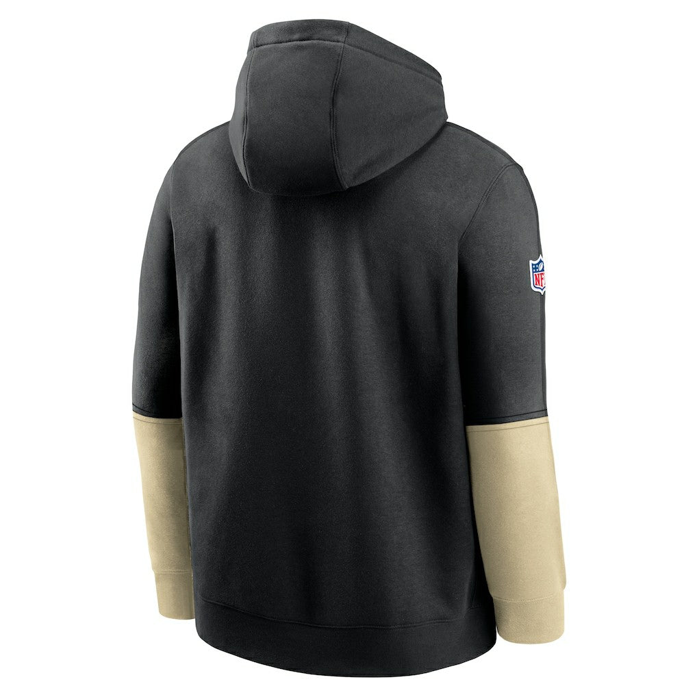New Orleans Saints 2024 Sideline Club Pullover Hoodie - Black | Nike for sale