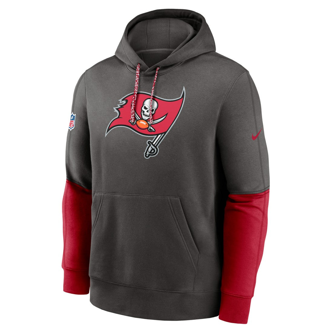Tampa Bay Buccaneers 2024 Sideline Club Pullover Hoodie - Pewter | Nike for sale