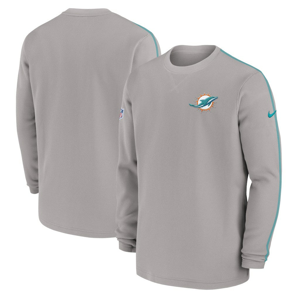 Miami Dolphins 2024 Sideline Coaches Long Sleeve Top - Gray | Nike sale