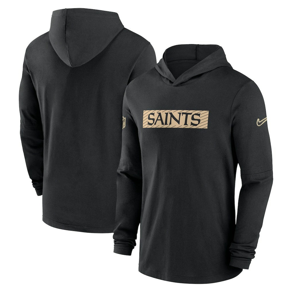 New Orleans Saints 2024/25 Sideline Performance Long Sleeve Hoodie T-Shirt - Black | Nike discount