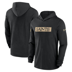 New Orleans Saints 2024/25 Sideline Performance Long Sleeve Hoodie T-Shirt - Black | Nike discount