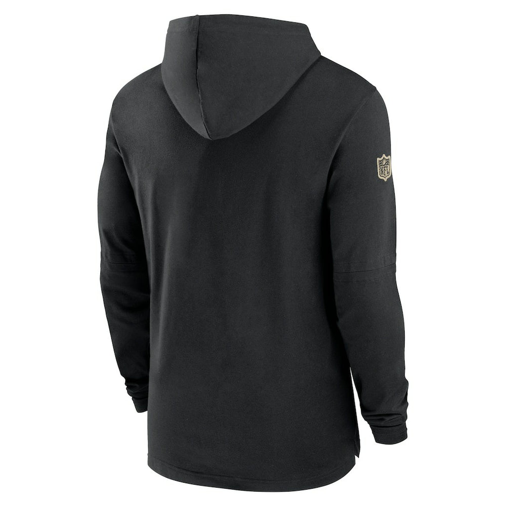 New Orleans Saints 2024/25 Sideline Performance Long Sleeve Hoodie T-Shirt - Black | Nike discount