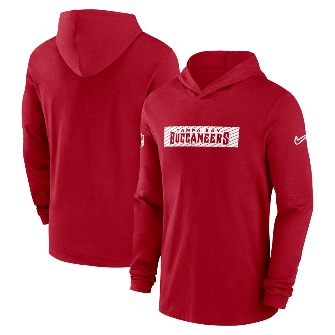 Tampa Bay Buccaneers 2024/25 Sideline Performance Long Sleeve Hoodie T-Shirt - Red | Nike cheap