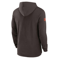 Cleveland Browns 2024/25 Sideline Performance Long Sleeve Hoodie T-Shirt - Brown | Nike for sale
