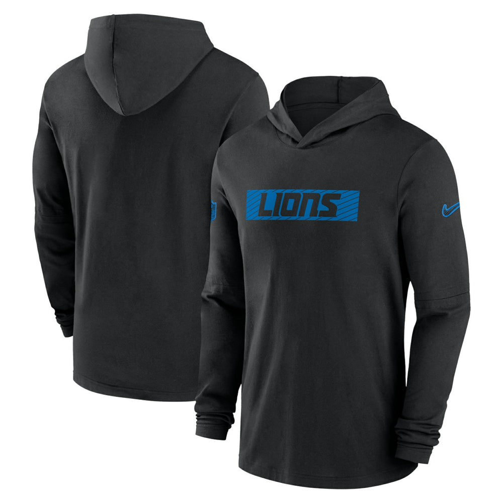 Detroit Lions 2024/25 Sideline Performance Long Sleeve Hoodie T-Shirt - Black | Nike online