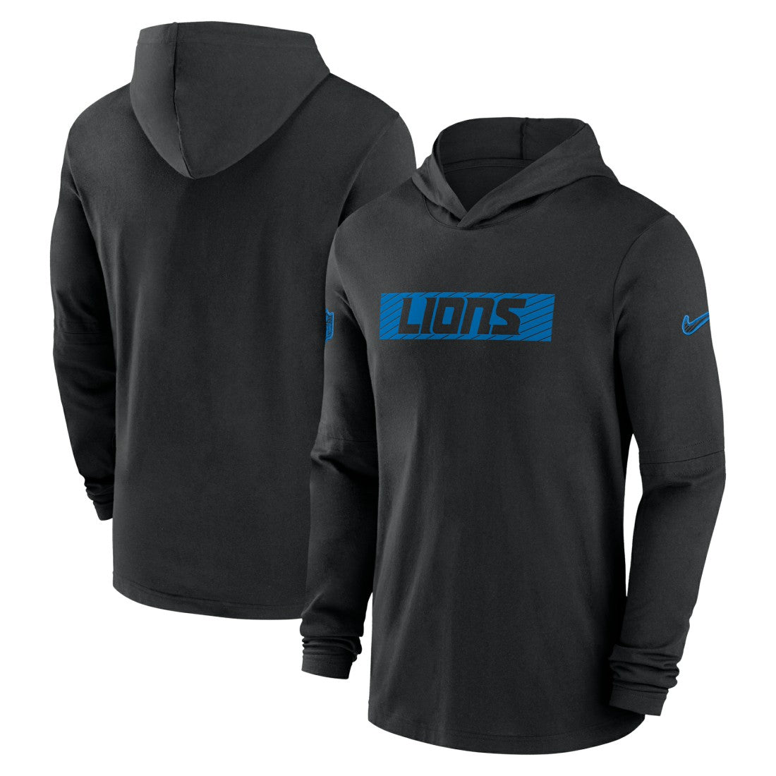 Detroit Lions 2024/25 Sideline Performance Long Sleeve Hoodie T-Shirt - Black | Nike online
