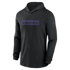 Baltimore Ravens 2024/25 Sideline Performance Long Sleeve Hoodie T-Shirt - Black | Nike outlet