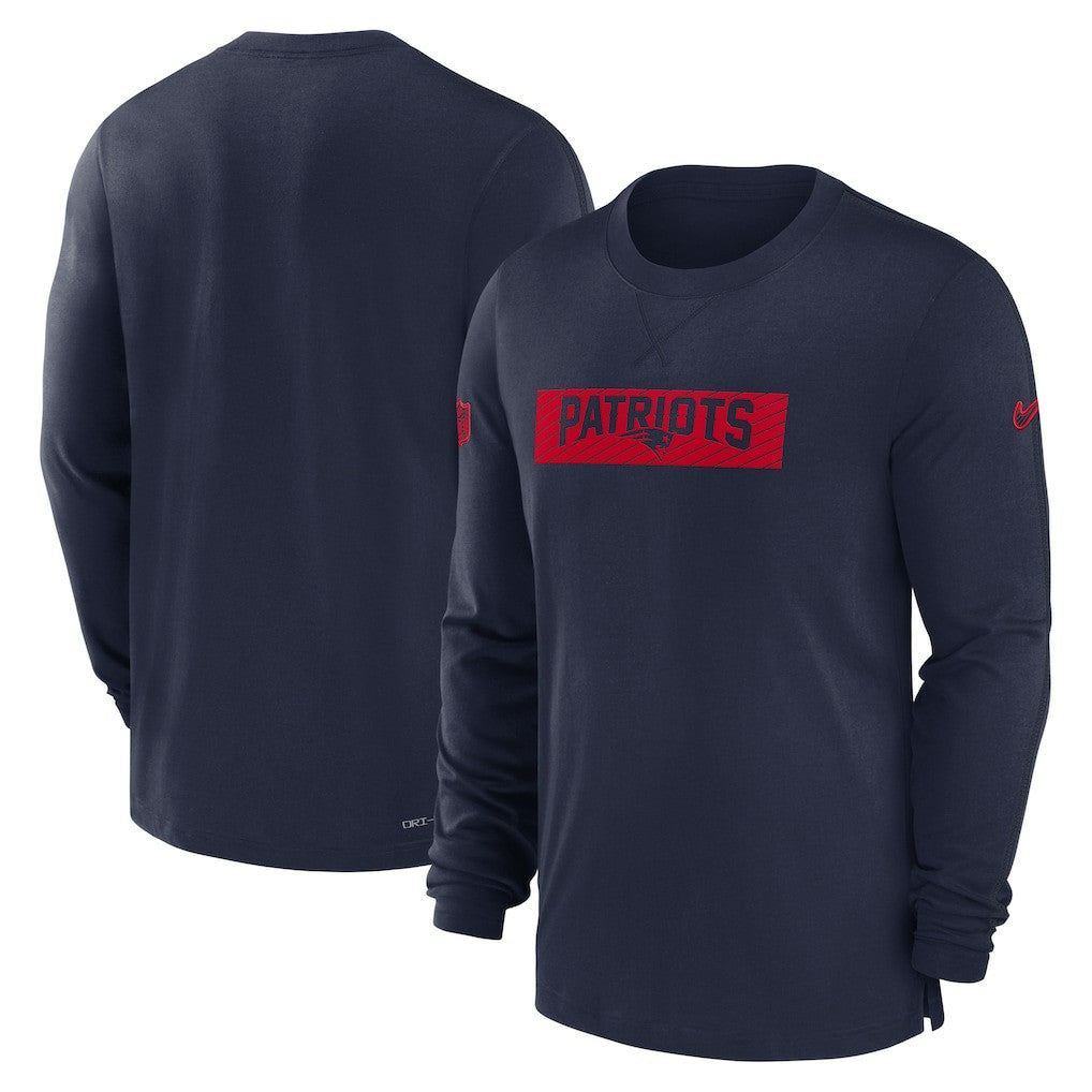 New England Patriots Sideline Player Performance Long Sleeve T-Shirt - Navy | Nike sale