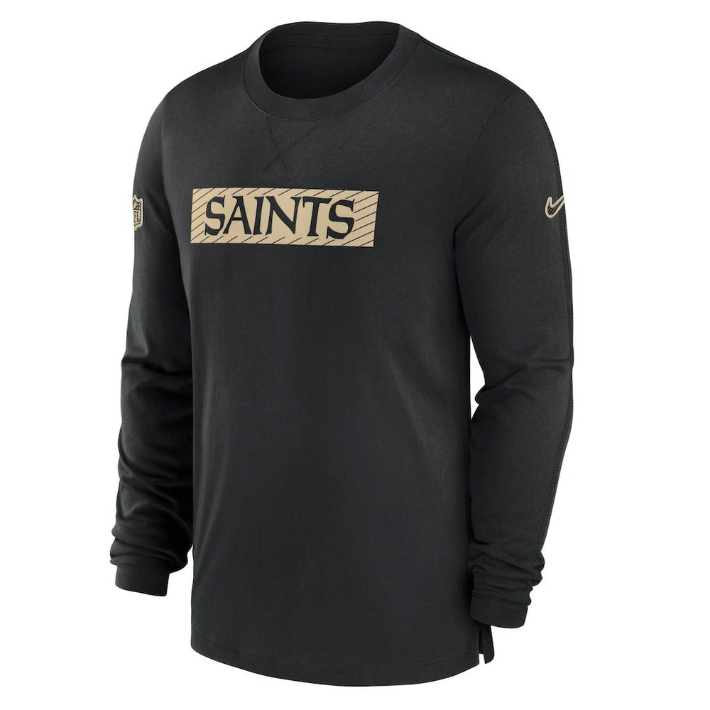 New Orleans Saints Sideline Player Performance Long Sleeve T-Shirt - Black | Nike for sale