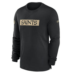 New Orleans Saints Sideline Player Performance Long Sleeve T-Shirt - Black | Nike for sale