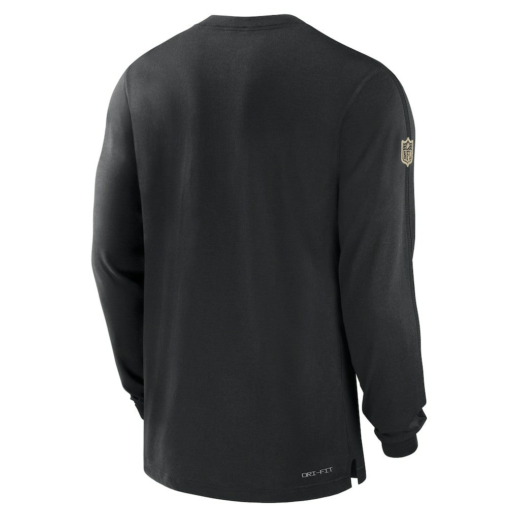 New Orleans Saints Sideline Player Performance Long Sleeve T-Shirt - Black | Nike for sale