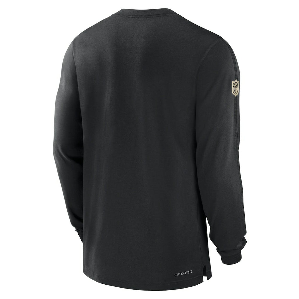 New Orleans Saints Sideline Player Performance Long Sleeve T-Shirt - Black | Nike for sale