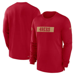 San Francisco 49ers Sideline Player Performance Long Sleeve T-Shirt - Scarlet | Nike sale