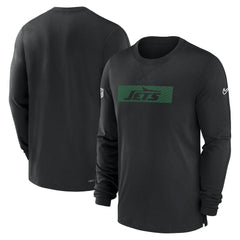 New York Jets Sideline Player Performance Long Sleeve T-Shirt - Black | Nike for sale