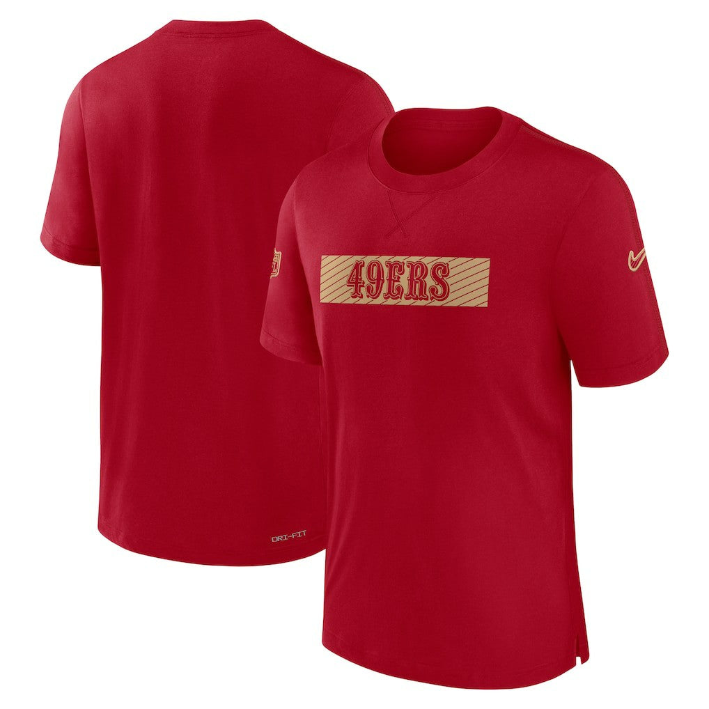 San Francisco 49ers Sideline Player Performance T-Shirt - Scarlet | Nike for sale
