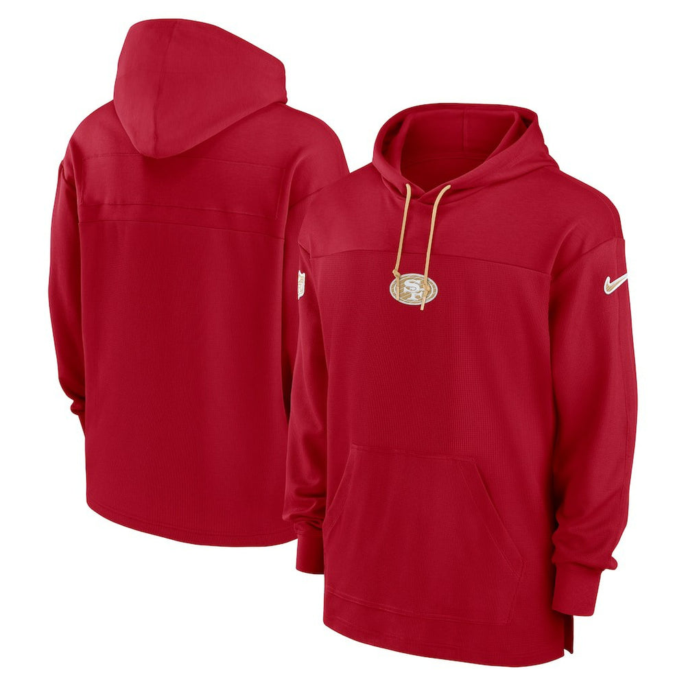 San Francisco 49ers Sideline Jersey Performance Pullover Hoodie - Scarlet | Nike on sale