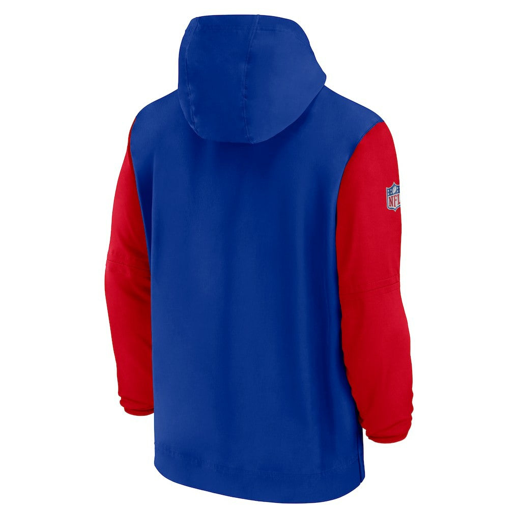 Buffalo Bills 2024/25 Sideline Pre-Game Player 1/2-Zip Hoodie Jacket - Royal/Red | Nike sale