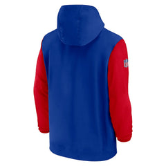 Buffalo Bills 2024/25 Sideline Pre-Game Player 1/2-Zip Hoodie Jacket - Royal/Red | Nike sale