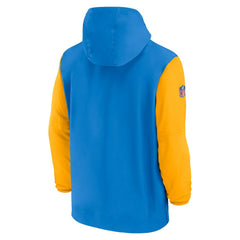 Los Angeles Chargers 2024/25 Sideline Pre-Game Player 1/2-Zip Hoodie Jacket - Powder Blue/Gold | Nike discount