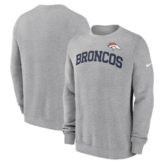 Denver Broncos Club Pullover Sweatshirt - Heather Gray | Nike outlet