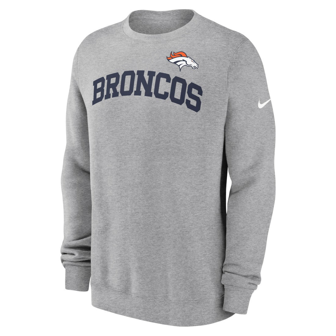 Denver Broncos Club Pullover Sweatshirt - Heather Gray | Nike outlet