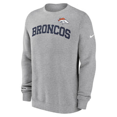 Denver Broncos Club Pullover Sweatshirt - Heather Gray | Nike outlet