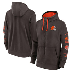 Cleveland Browns Primetime Club Full-Zip Hoodie - Brown | Nike outlet