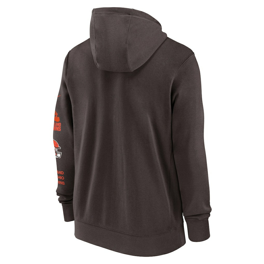 Cleveland Browns Primetime Club Full-Zip Hoodie - Brown | Nike outlet
