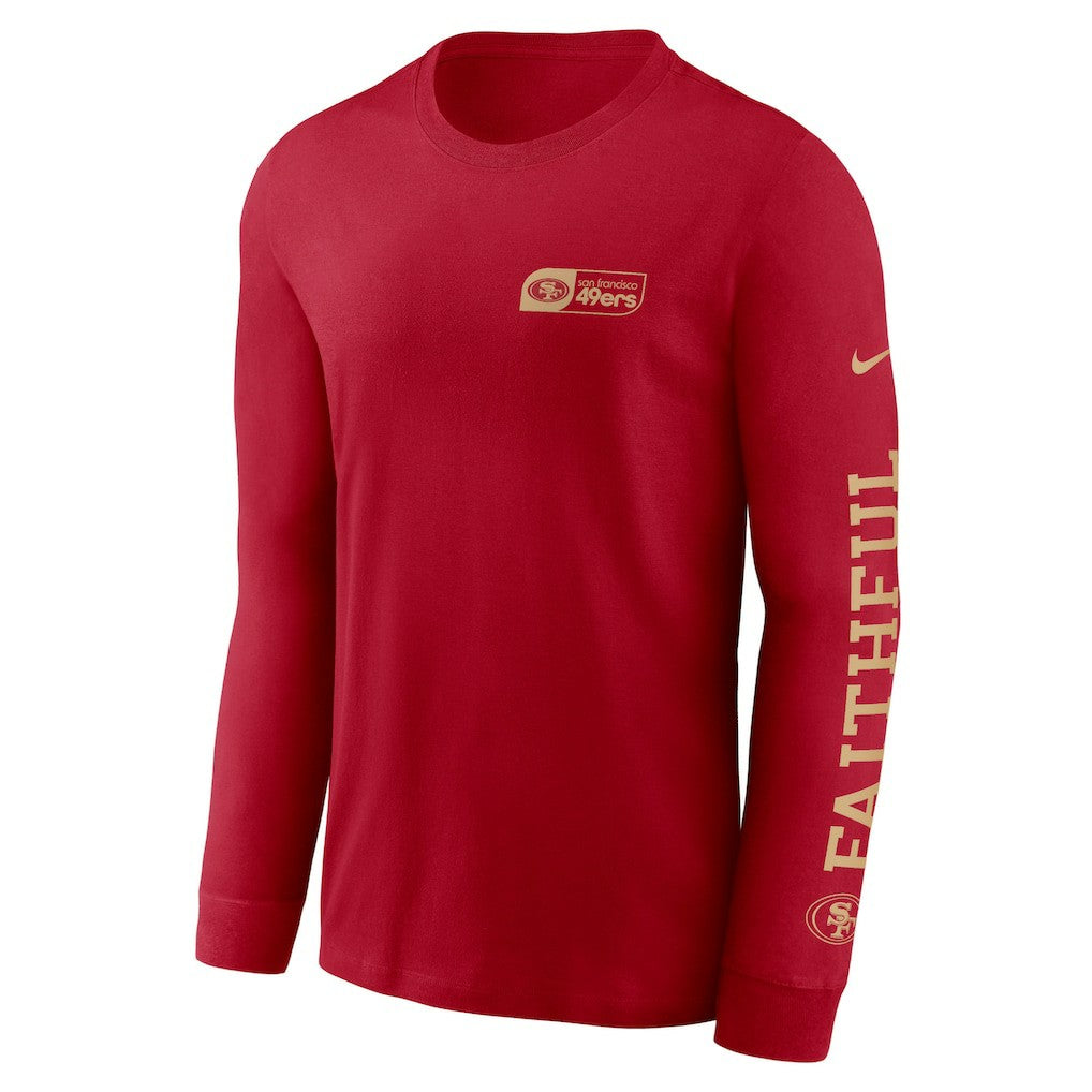 San Francisco 49ers All Out Long Sleeve T-Shirt - Scarlet | Nike online