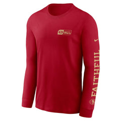 San Francisco 49ers All Out Long Sleeve T-Shirt - Scarlet | Nike online