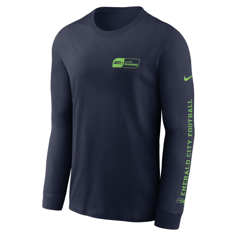 Seattle Seahawks All Out Long Sleeve T-Shirt - College Navy | Nike cheap